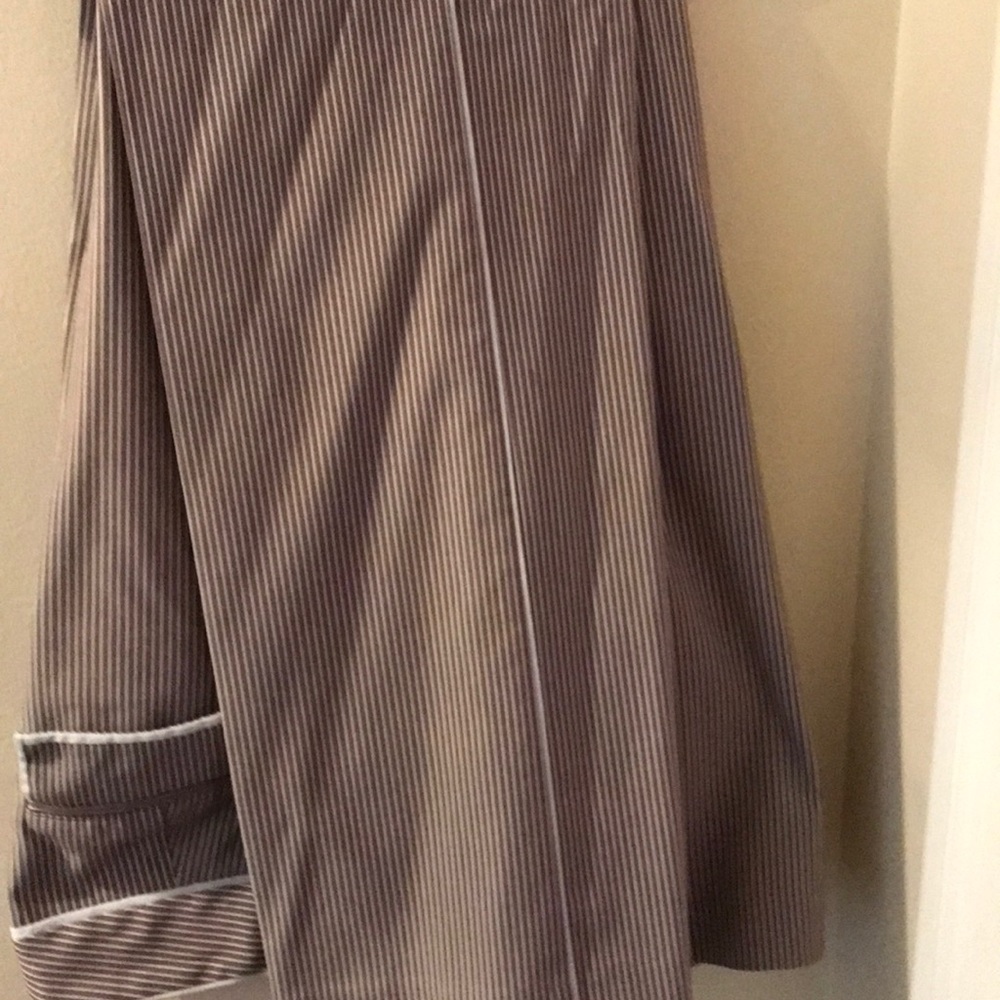 Express brown and white striped dress pants